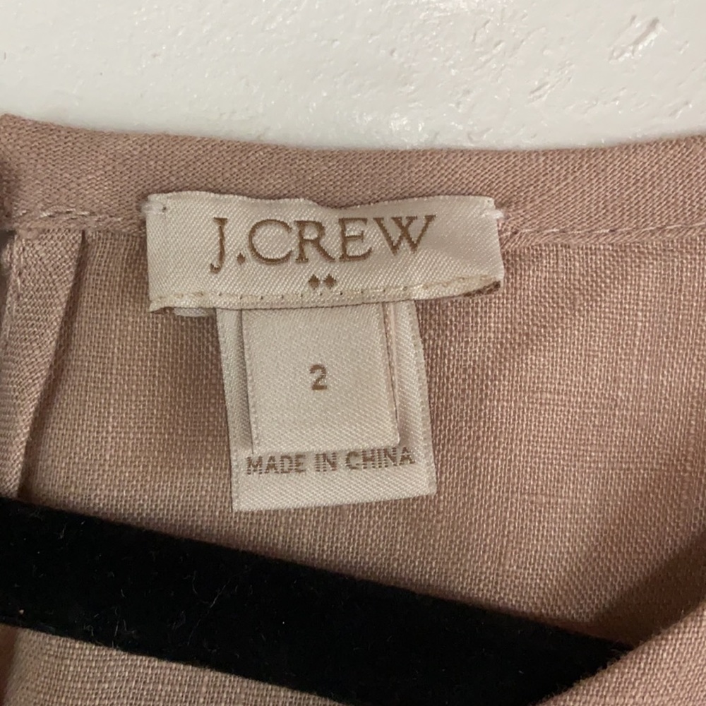 J.Crew Scalloped Embroidered Linen top Shirt - Picture 4 of 8